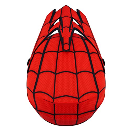 Senhill Motocross Helm Motorrad Helm DOT Fullface Helm Spiderman-Stil Motocross Fahrradhelm Off Road Dirt Bike Helm mit mit Schutzbrille für Unisex Jugend Kinder (S)