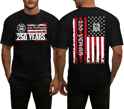 Image of Ithalt Men's American Flag Shirt 4th of July T-Shirt USA Patriotic Tee Shirt Independence Day Top