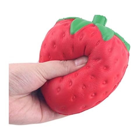 Scoolr Slow Rising Squishy Slice Kawaii Squishy Strawberry Toy Cream Scented Slow Rising Hand Wrist Toy Fidget Toy Think ink Toy Color Random Cover