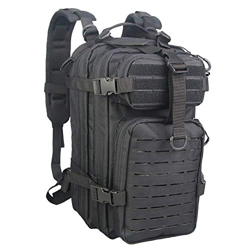 Lightning X TacMed First Responder Medic Backpack | Military Style MOLLE Day Pack + Dividers & Pockets for First Aid Supplies (Black) - Lightning X Products