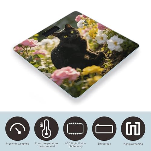 Báscula digital de baño con plataforma de vidrio templado miniatura 3