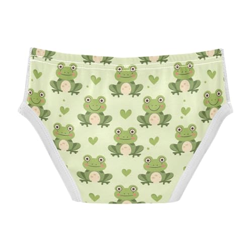 Green Frog and Love Heart Boys' Underwear 100% Cotton Boys' Briefs Soft Toddler Underwear2
