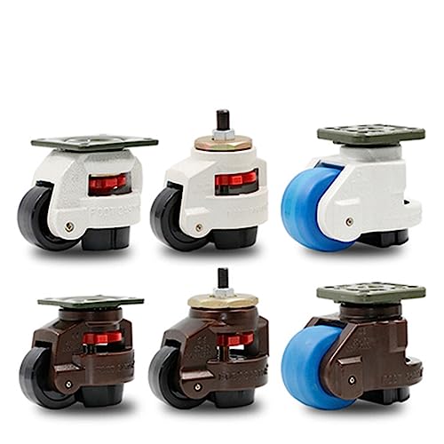 Roulettes industrielles 500KG avec support plat et niveau réglable