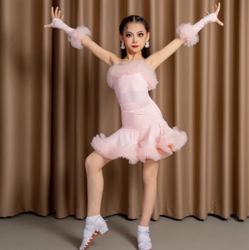 Robe de danse latine fille tenue confortable de salsa de salon