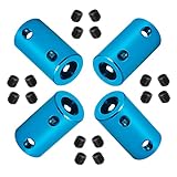 Ohamtes 4Pcsシャフト直径8mm-8mmのリジッドカップリング；3Dプリンター、DIYエンコーダー、モーターコネクター、モーターガイドシャフトカプラー、モデルシャフト、モーターガイドレール、CNC工作機械に適しています