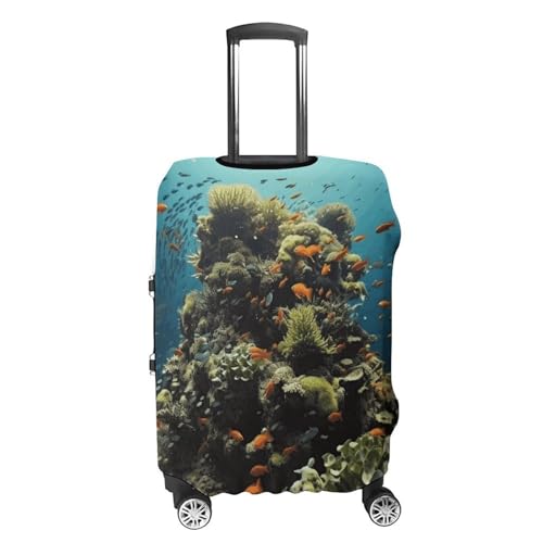 Biodiversity Luggage Cover, Elastic Luggage Protector Fits 19-32in Suitcases, Washable & Anti-Scratch Suitcase Cover for Men Women XL4