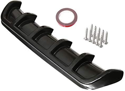 WeiMo Universal Car Rear Bumper Diffuser Kit Shark Fin Aerodynamic Spoiler Fixed on Rear Bumper Lip (Diffuser)