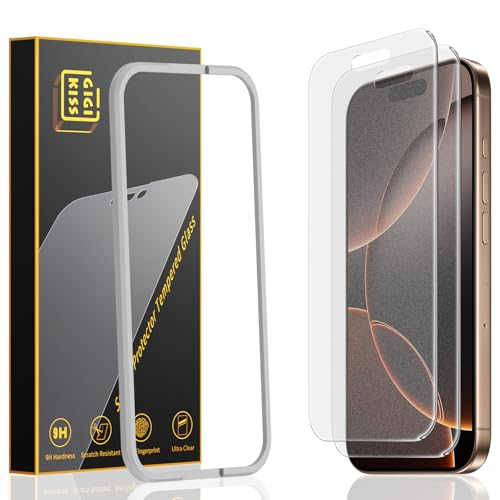 GIGIKISS 2 Pack for iPhone 16 Pro Max Matte Screen Protector 6.9 inch Anti Fingerprint Anti Glare Screen Protector Tempered Glass Easy Installation