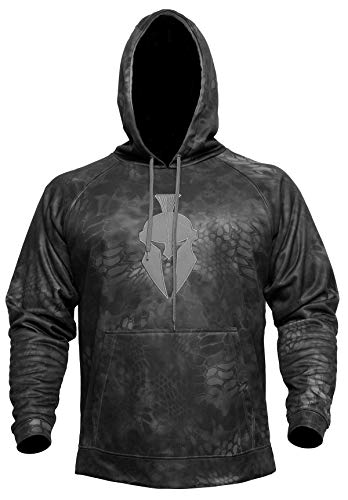 Kryptek Men's Standard TARTAROS Hoodie, Typhon/Grey, L