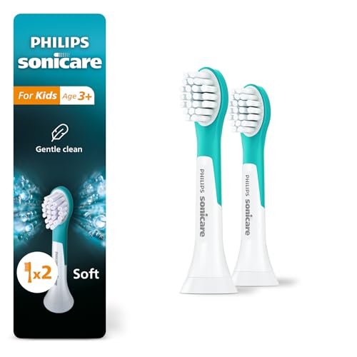Philips Sonicare for Kids - Genuine Replacement Electric Toothbrush Heads Compact Size for Kids Aged 3+ 2 Pack HX6032/94