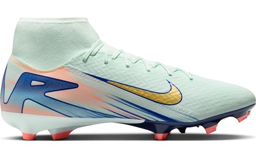 Nike Nike Superfly 10 Academy Mercurial Dream Speed MG High-Top Soccer Cleats (FZ1380-300, Barely Green/Crimson Pulse/Metallic Gold Coin) Size 11.5