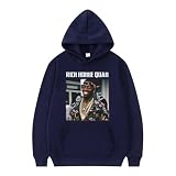 XFICSD Sudadera con Capucha Rich Homie Quan Sudadera para Hombre Cómoda Camiseta Informal De Manga Larga, Sudadera Suelta para Mujer Chaqueta con Estampado De Dibujos Animados De Moda-White||XS