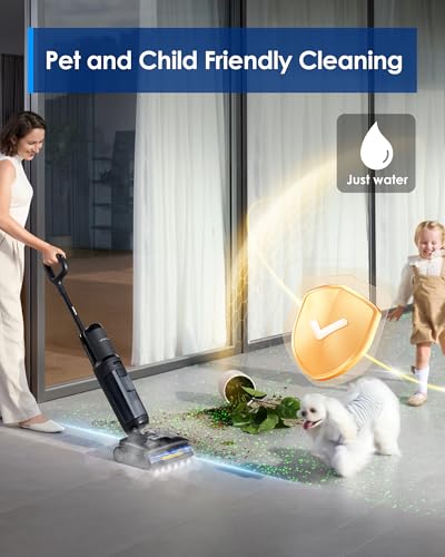 Image of Tineco Floor One S7 Stretch Steam Cordless Wet Dry Vacuum Steam Mop All-in-One, 320℉ HyperSteam, 180 Lay-Flat, Anti-Tangle Design, FlashDry Self-Cleaning, Up to 75 Min Runtime