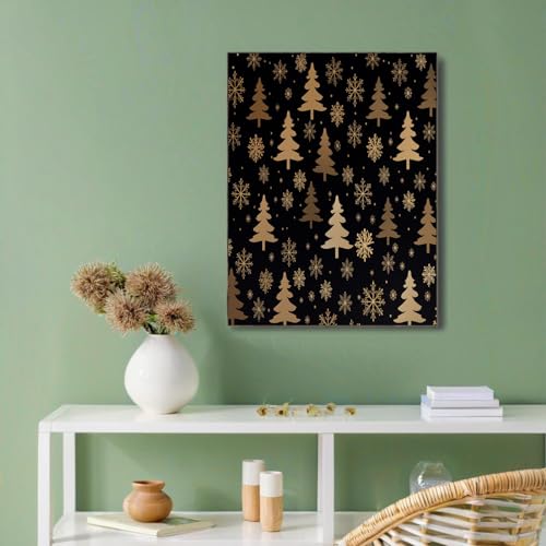 Posters en cuadro lienzo de lujo con lámina de oro para pared 2
