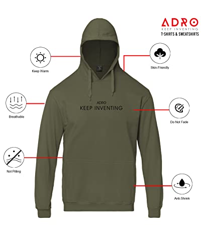 Image of ADRO Men Cotton Hooded Sweatshirt