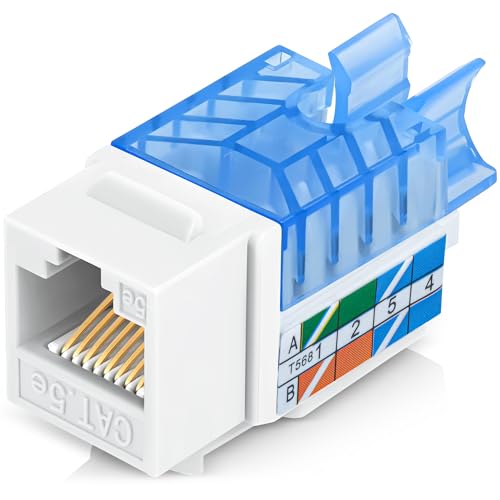 Opiniones de Herramientas de medida y cata los preferidos por los clientes. 38 Everest Media Solutions Everest - Conectores RJ45 en ángulo de 45 ° Cat5e Keystone Jacks 20 en color blanco - Conectores RJ45 hembra de perfil delgado - Jack Keystone Cat 5e -...