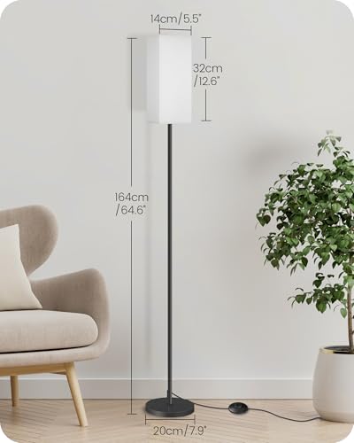 Image of 2Pack Floor Lamp, Pole Lamp with Foot Switch, Modern Standing Lampshade, Minimalist Freestanding Lamp (Bulb Not Included), for Living Room, Bedroom, Office, Black and White CW07LDP205