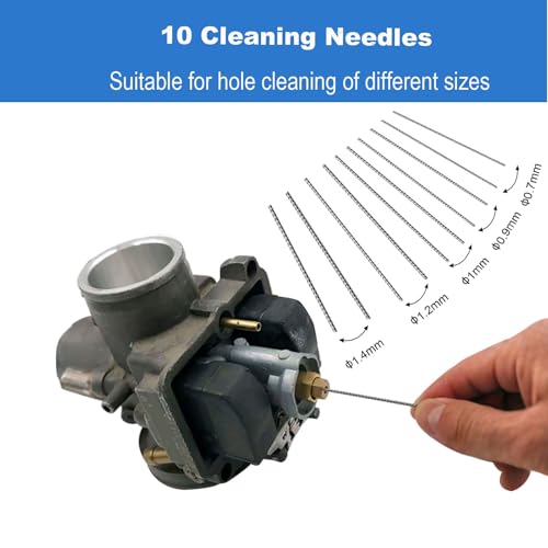 image for Motfittings Carburetor Cleaning Kit, 13 Wires + 10 Needles + 5 Brushes