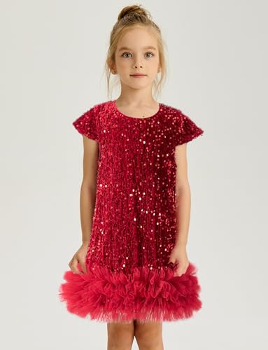 Girls Sequined Dress Glittering Dresses for Birthday Party Evening Gown3