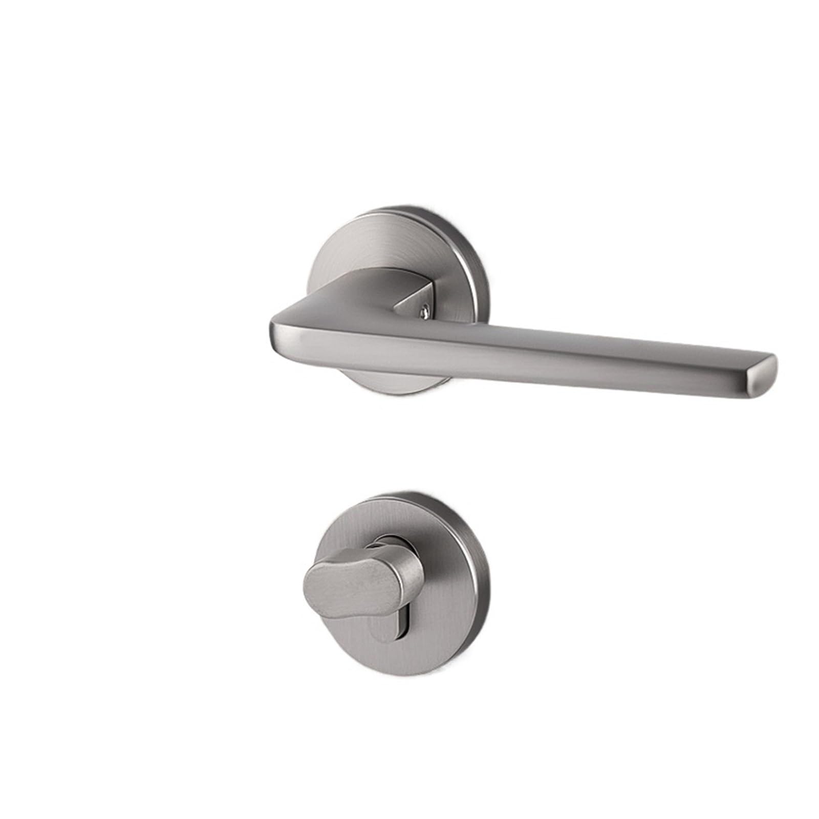 NYRXRYTCA Black zinc Alloy Room Door Lock Indoor Bedroom Magnetic Lock Split Silent Wooden Door Lock Door Handle(Nickel)