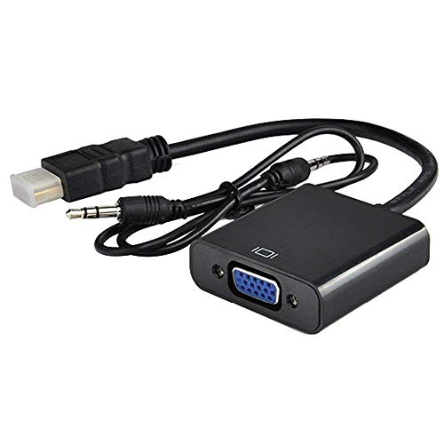 HDMI to VGA, HDMI to HDMI,GANA Active HDMI to VGA HDMI Video Converter Adapter with 3.5mm Audio Jack HDMI Adapter Converter for Tablets,Smartphones,Ultrabooks,Cameras and Camcorders -Black