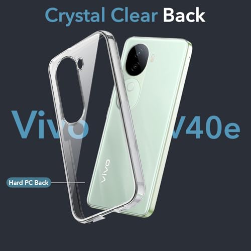 Image of DIZORO Compatible with Vivo V40e 5G / iQOO Z9s 5G Back Cover Case Clear,[ Anti Yellow ][Military Grade Protection] Hard PC Back Cover Transparent