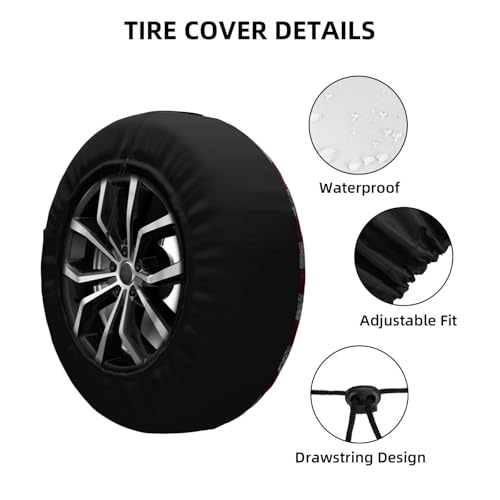 Image of Raccoon Spare Tire Cover American Flag Weatherproof Universal Wheel Protectors Wheel Covers for Rv Camper Travel Trailer SUV Truck 16 Inch
