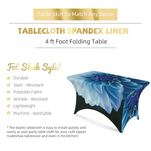 Nappe extensible imperméable dahlia bleu 1,2 m résistante et facile à nettoyer