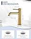 Wasserhahn Bad Waschtischarmatur Gold, Armatur Badezimmer mit Auslauf Höhe 105 mm, Einhebelarmatur Golden, Bad Mischbatterie Edelstahl