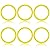 6pcs Flush Valve Seal for Kohler, Silicone Canister Flush Valve Seal Leak-Proof Toilet Tank Gasket Replacement Compatible with Kohler K-GP1059291 Easy to Install (Yellow)