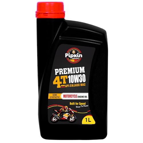 Image of PIPKIN Premium 4T 10W30 SN 1 Litre | Engine Oil with Protective Synthetic Chemistry for BS VI Compatible and New Generation 4 Stroke | Built for Speed & Performance Optimized Fuel Economy