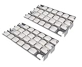 GasSaf Heat Plate for Lynx CS30, L27, L30, L30PSP, L30APSFR, L36, L42, L54, LBQ27FR Gas Grill, 50-Pack Ceramic Briquettes & 2-Pack Stainless Steel Briquette Trays