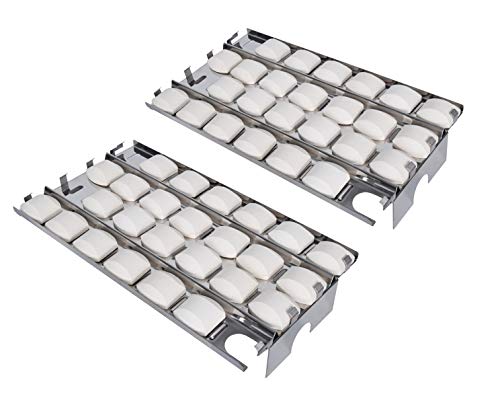 GasSaf Heat Plate for Lynx CS30, L27, L30, L30PSP, L30APSFR, L36, L42, L54, LBQ27FR Gas Grill, 50-Pack Ceramic Briquettes & 2-Pack Stainless Steel Briquette Trays by GasSaf - Used condition - US$39.88