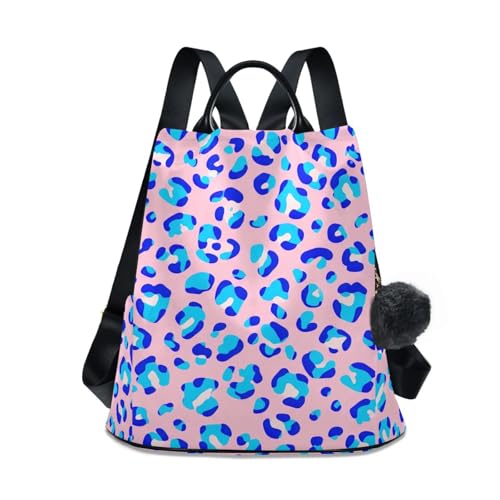 Sac à dos femme léopard bleu idéal pour les sorties de week-end