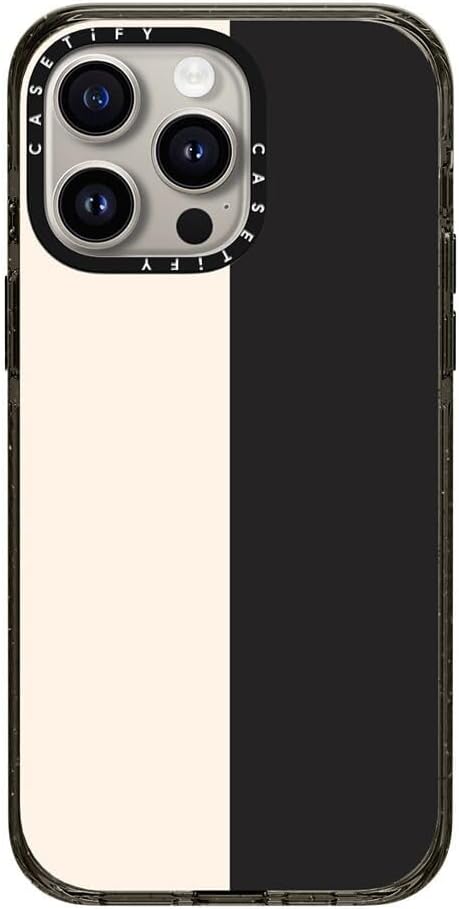 CASETiFY Impact iPhone 15 Pro Max Case Colorblock - Clear Black