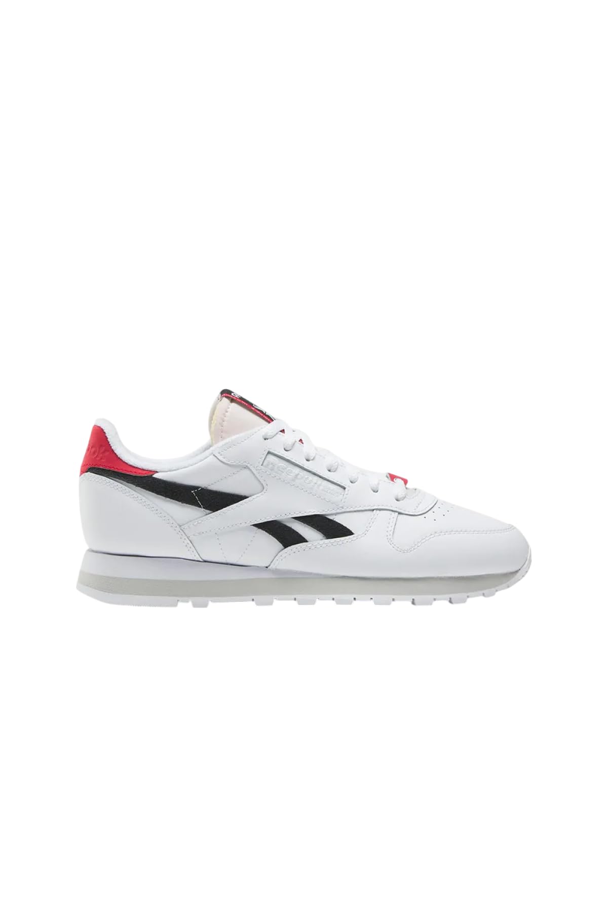 Reebok Unisex Adult Classic Leather FTWWHT/CBLACK/VECTRED 4