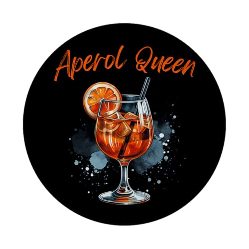 Aperol Queen Magnet with Bottle Opener Round Drinking Glass Charm Cocktail Glass Highlight Orange Aperitif Lovers Alcohol Summer Drink Accessory