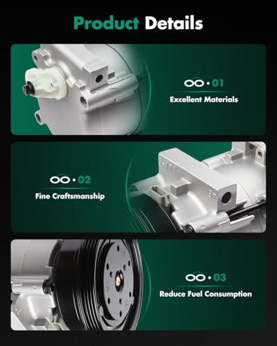 Image of SCITOO AC Compressor for Mercury for Villager 3.0L 1993-1998 | Fast Cooling, Ultra Low Noise (≤72 dB)Air Conditioner Compressor with Clutch, Easy Installation, 1520389 10342781 10101390