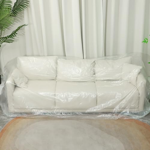 Funda protectora para sofá de plástico transparente para mudanzas y almacenamiento en el hogar 7