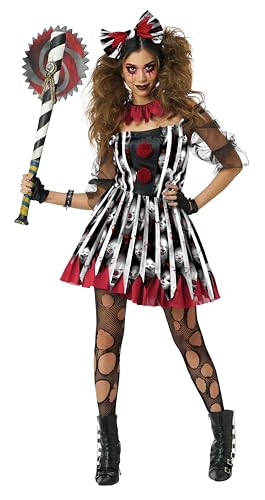 California Costumes Payaso salvaje para mujer, negro/blanco/rojo, extra grande