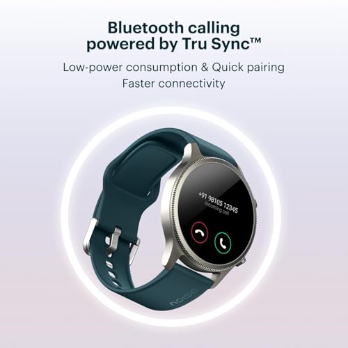 Image of NoiseFit Halo Limited Edition 1.43 inch AMOLED Display, Bluetooth Calling Round Dial Smart Watch, Premium Metallic Build, Always on Display, Smart Gesture Control, 100 Sports Modes (Jade Alloy)
