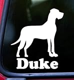 Minglewood Trading Great Dane with Personalized Name Vinyl Decal - Dog Mastiff Gentle Giant - Die Cut Sticker