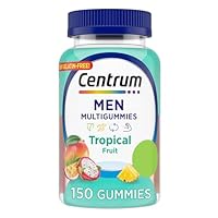 Centrum Men's Multivitamin Gummies, Tropical Fruit Flavors Made from Natural Flavors, 150 Count, 75 Day Supply