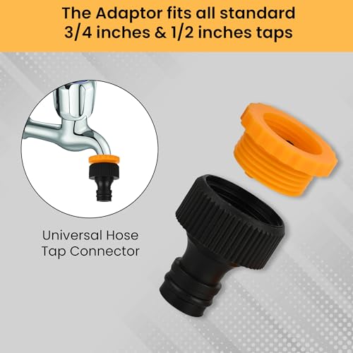 Image of Hose Quick Connectors Set - Durable ABS 1 /2 inch Inch Garden Hose Fittings - Easy Snap-On Connectors for Watering Systems, Irrigation, and Outdoor Use - Leak-Proof and Rust-Resistant Design CE-60520