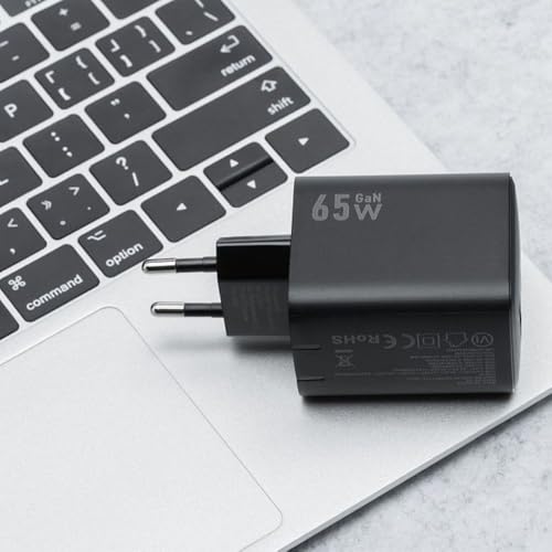 Cargador GaN 65W acce2s portátil para teletrabajo con ordenadores y móviles 4