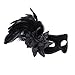 HKSICHENGKEJI Women Halloween Party Feather Mask Fashion Half Face Mask Blindfold Mask Halloween Cosplay Feather Decoration