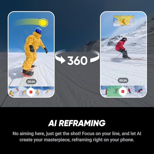 Image of Insta360 X5 Ski Bundle - Waterproof 8K 360 Camera, Invisible Selfie Stick Effect, Leading Low Light, Rugged & Replaceable Lens, 3-Hour Battery, Clear Audio, Stabilization