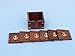 Hampton Nautical Wooden Anchor Coasters with Rosewood Holder (Set of 6), Brown, 3