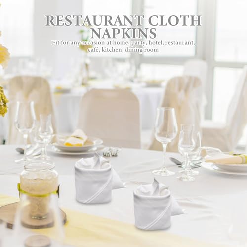 6 servilletas de algodón puro para mesa elegante miniatura 4