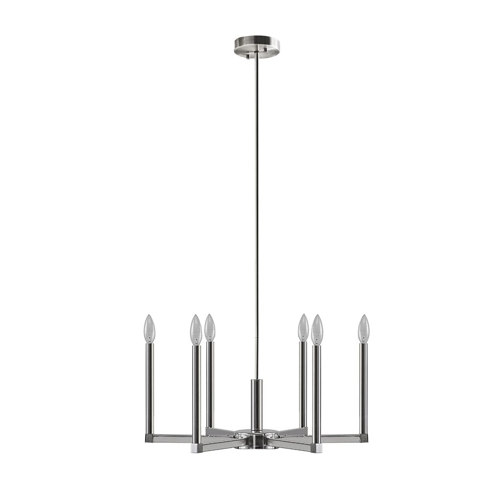 Gracie Mills Lilyana Radiant Modernity 6-Light Contemporary Candelabra Chandelier